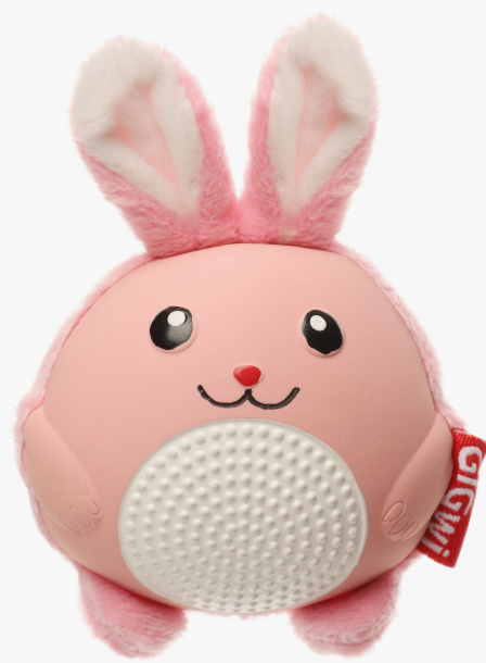 Игрушка Триол мягкая "Зайчонок с тренажёром для зубов", 80мм для щенков