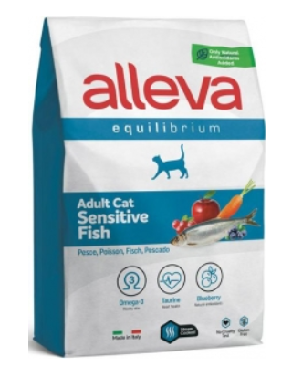 Корм Alleva Equilibrium Adult Cat Sensitive Fish для взрослых кошек РЫБА