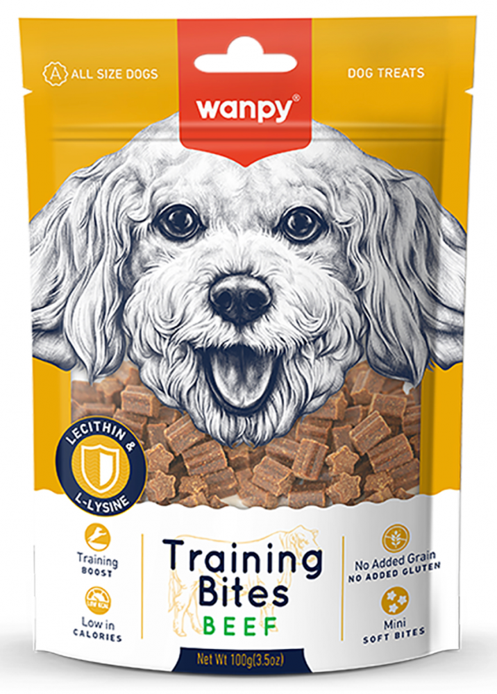 Wanpy Dog Лакомство для собак "Тренировочные кусочки" из говядины 100 г