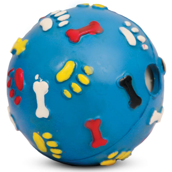 Игрушка для собак Triol из ц/литой резины &quot;Мяч с лапками и косточками со звуком&quot;, d85мм
