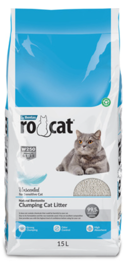 Ro Cat Комкующийся наполнитель без пыли &quot;Натуральный&quot;, пакет 12,75 кг