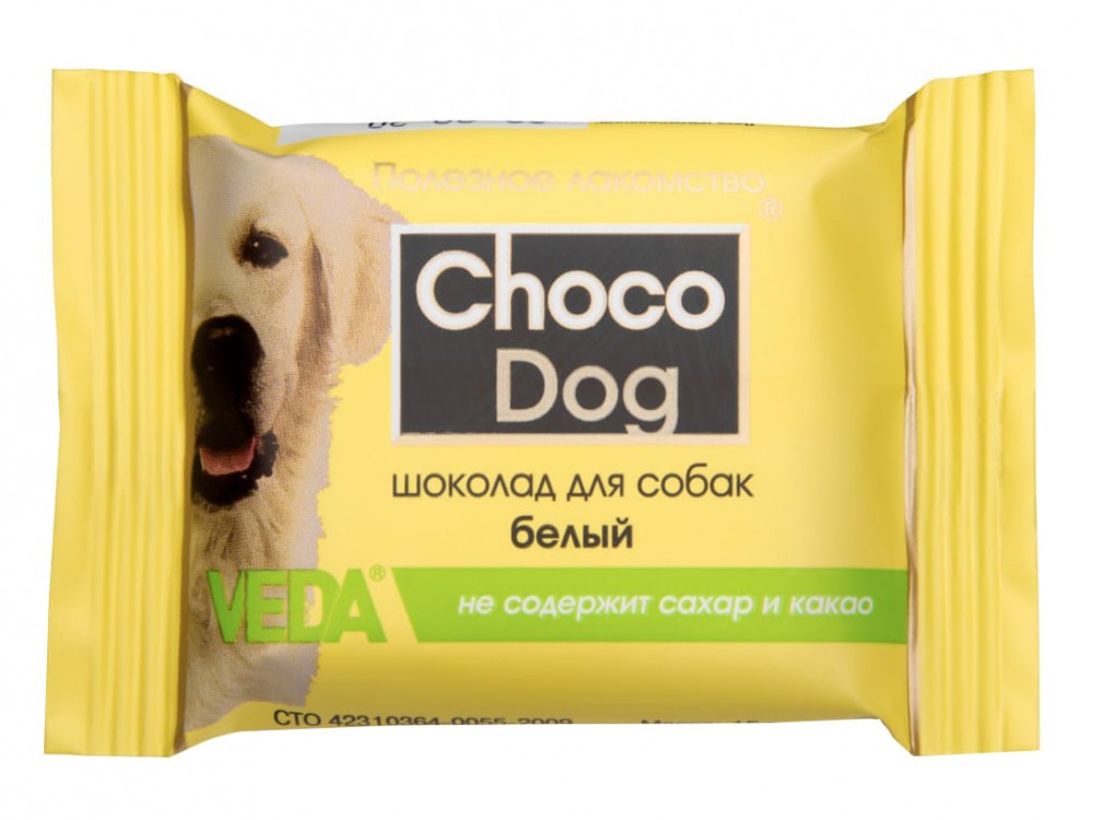 Лакомство для собак Veda Choco dog Белый шоколад 15г