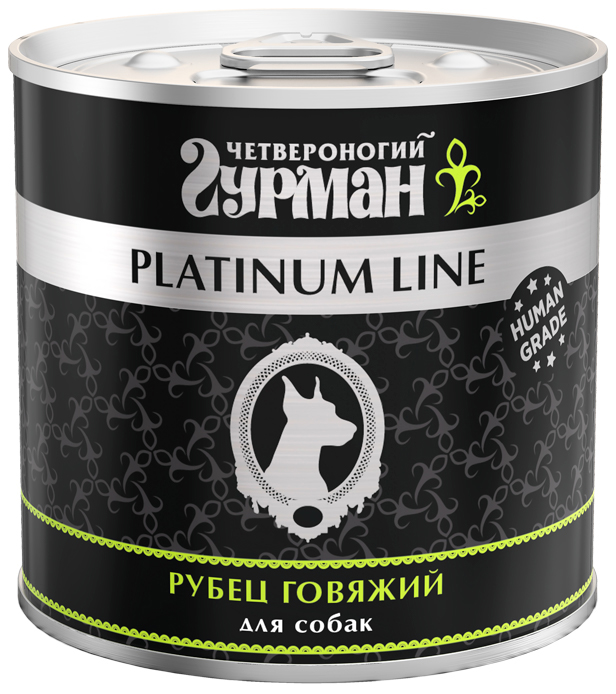 Корм Четвероногий гурман Platinum Line (в желе) для собак, рубец говяжий, 240 г