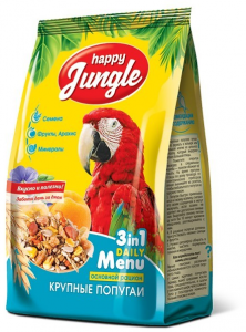 Happy Jungle, корм для крупных попугаев, 500 г