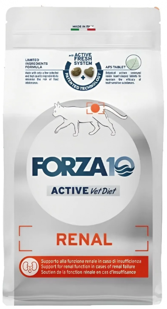Корм Forza10 Renal Active при острой и хронической почечной недостаточности с рыбой 400 г для кошек