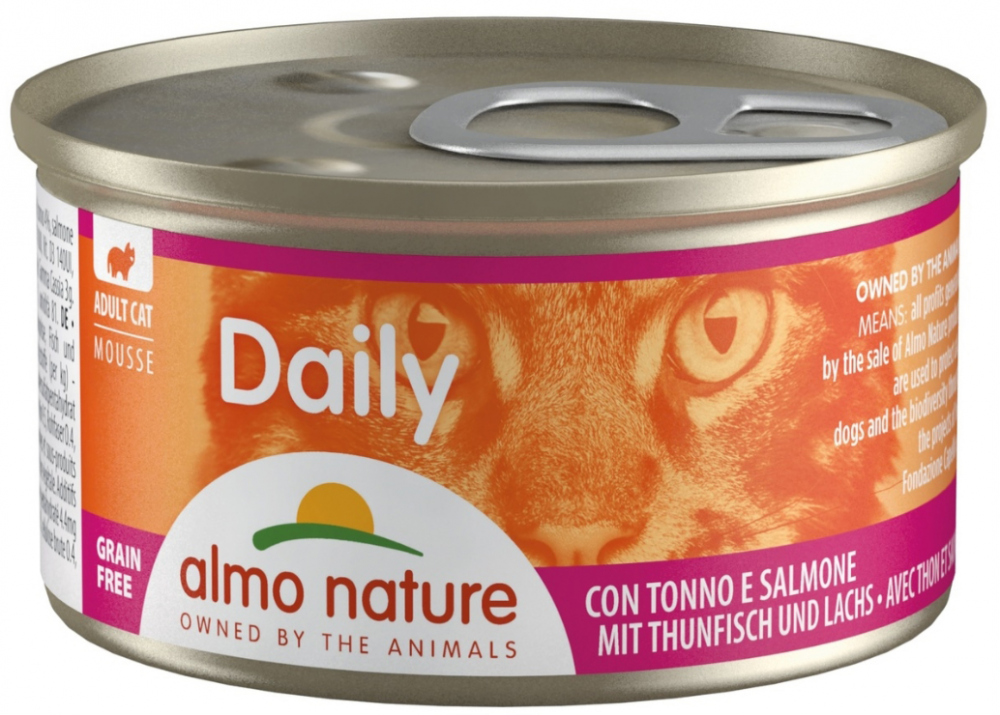 Консервы Almo Nature нежный мусс для кошек &quot;Меню с тунцом и лососем&quot; 85 г