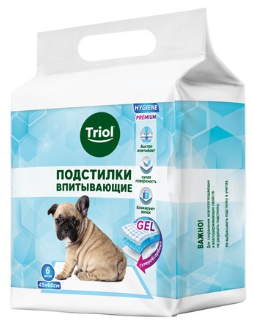 Пеленки Триол впитывающие, 450*600мм (уп.6шт.), серия HYGIENE