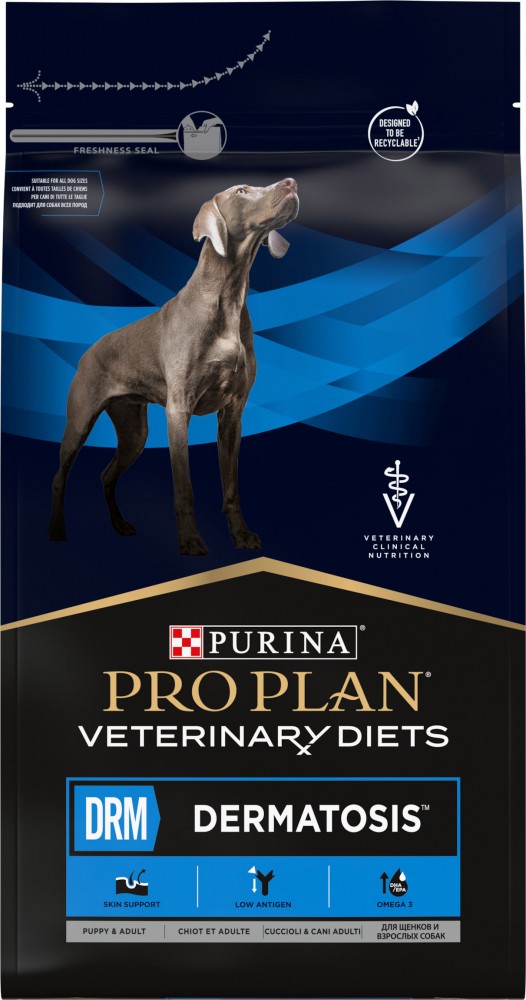 Корм для собак Purina Pro Plan Veterinary diets DRM при дерматозах 3 кг