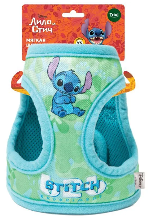 Мягкая шлейка-жилетка Disney Stitch M, обхват груди 450мм, Triol-Disney