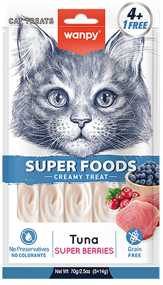 Лакомство Вампи кет Крем-суп Тунец с ягодами для кошек 70 г