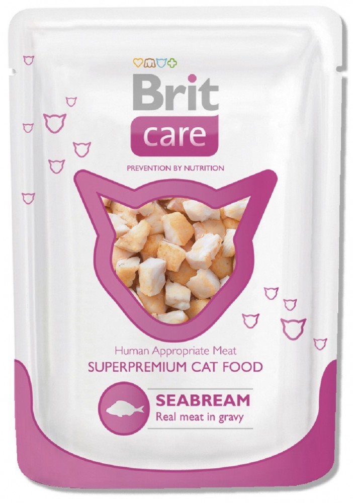 Корм Brit Care White Fish (в соусе) для кошек, морской лещ, 80 г