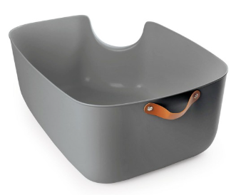 Туалет для кошек "Сканди"+совок серый, 550*390*225мм, серия HYGIENE