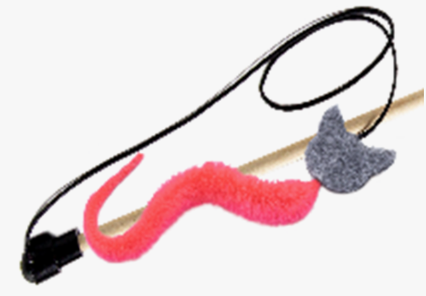 sh-07912 Gosi Удочка-Дразнилка для кошек Neon "Киска с байло" деревянная палочка 30 см