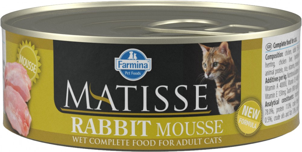 Консервы Farmina Matisse Rabbit Mousse (мусс) для кошек с кроликом 85 г