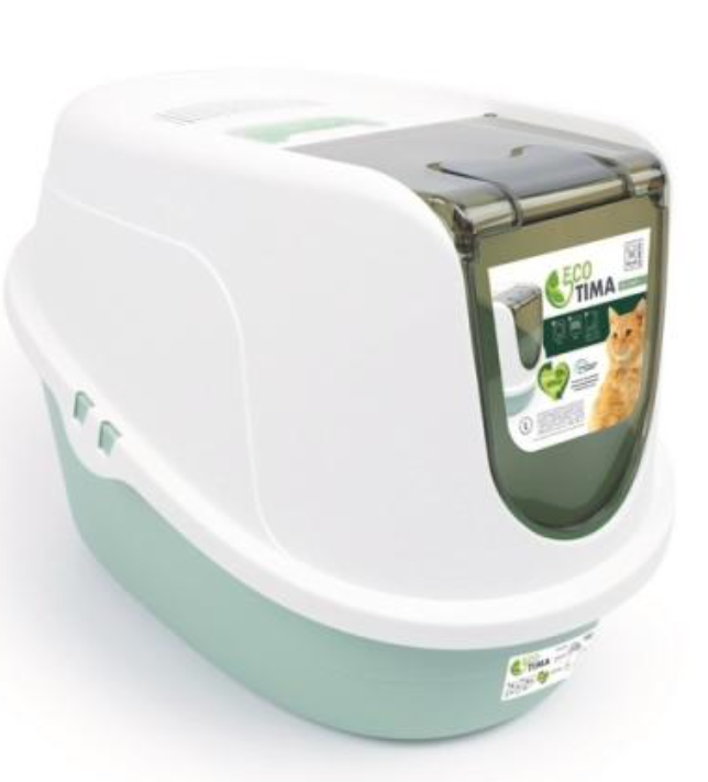 M-PETS Туалет-бокс ЭКO TIMA для кошек, цвет морская волна, размер L, 60.2x45.1x42.4 см