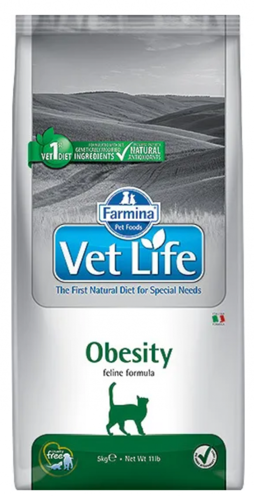 Корм Farmina Vet Life Cat Obesity для кошек при ожирении 2 кг