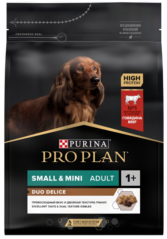 Корм Purina Pro Plan Duo Delice для собак мелких пород с говядиной и рисом