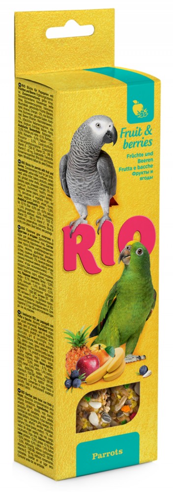 Лакомство RIO Палочки для средних попугаев с фруктами и ягодами (2 шт. по 90 г) 180 г