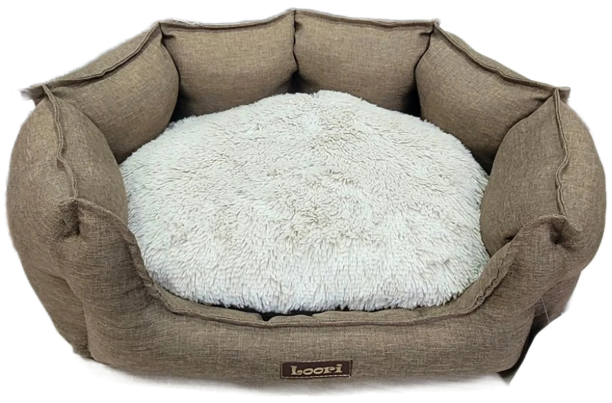 10667 Лежанка Loori "Лидер" коричневая 68*55*24 4645841106670