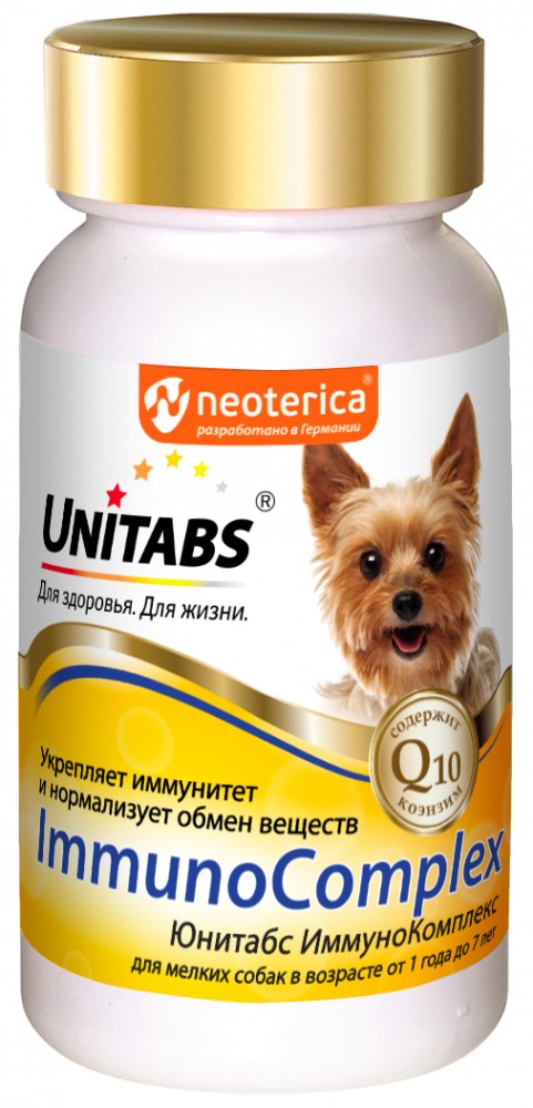 Unitabs (Neoterica) ImmunoComplex витаминно-минеральный комплекс для мелких собак, для иммунитета, 100 таб.