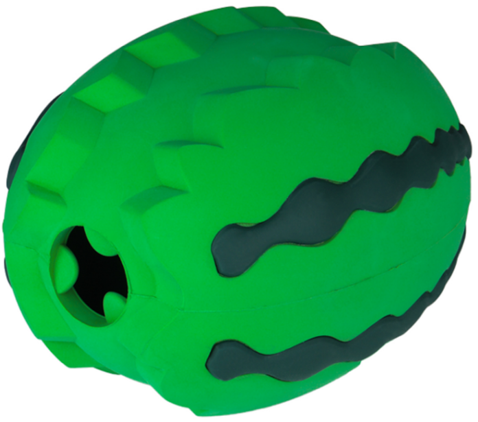 Игрушка Mr.Kranch для собак Арбуз 15 см зеленая с ароматом курицы