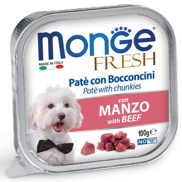 Влажный корм Monge Dog Fresh консервы для собак говядина 100 г