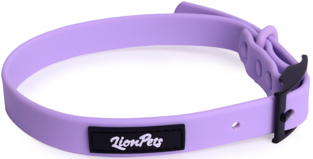 Ошейник из биотана LionPets с металлической пряжкой LPO-00520-6 (Сиреневый) (Размер XL обхват шеи 40-65 см, ширина 2,5 см)
