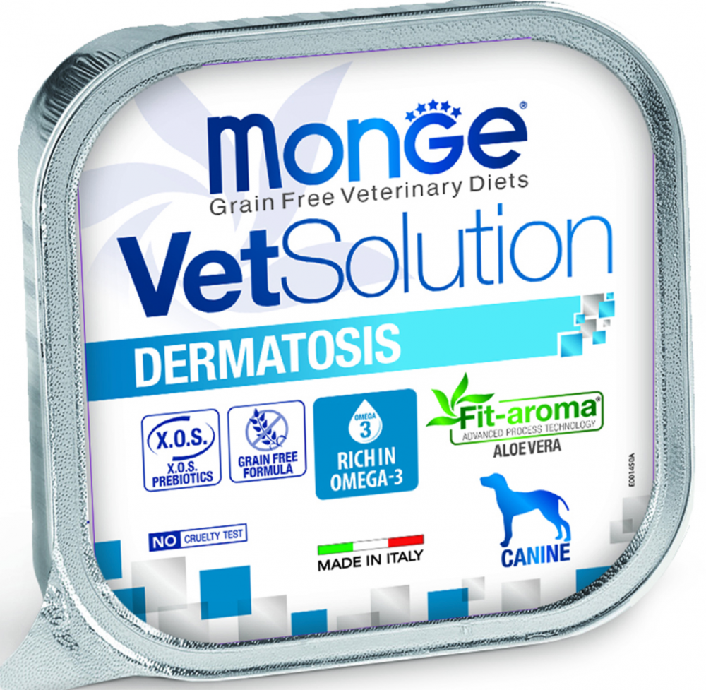 Диетический корм Monge VetSolution Dog Dermatosis Дерматозис для собак при заболеваниях кожи 150 г
