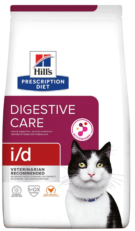 Корм сухой диетический Hill&#039;s Prescription Diet i/d Digestive Care для кошек при расстройствах пищеварения и ЖКТ, с курицей 1,5 кг