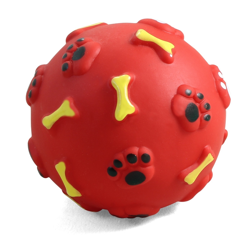 Triol игрушка для собак из винила &quot;Мяч с лапками и косточками&quot;, d 80 мм