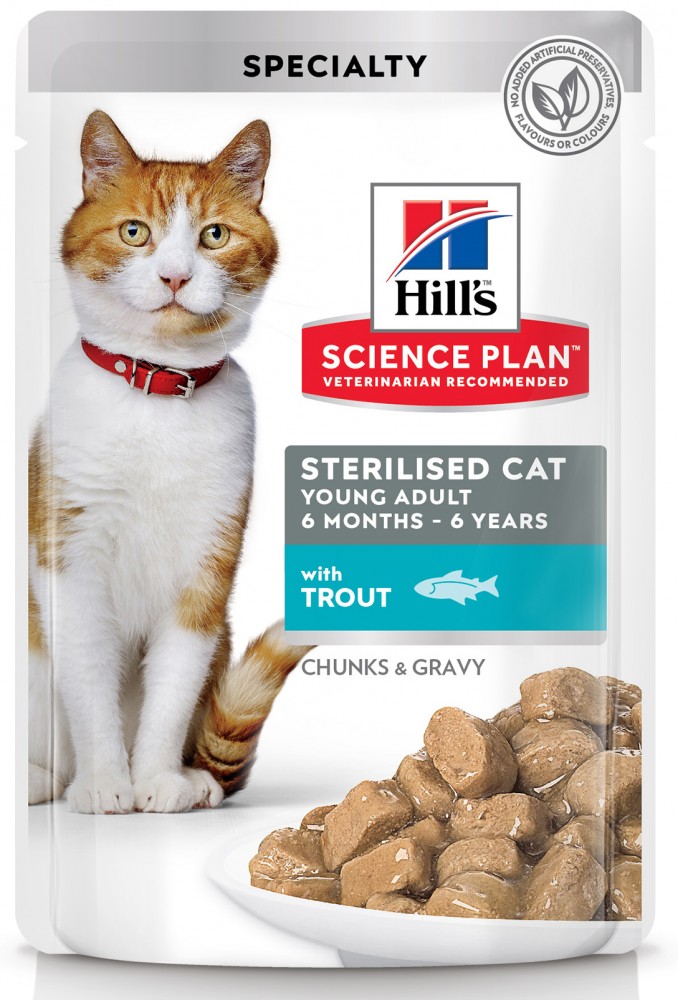 Корм Hill&#039;s Science Plan Sterilised Cat для стерилизованных кошек от 6 мес. до 6 лет, с форелью 85 г