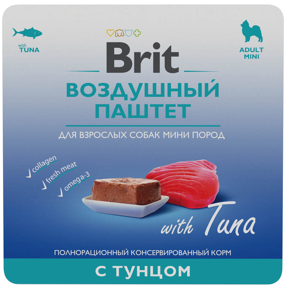 Корм Brit Mini Duck (паштет) для собак малых пород, с тунцом, 100 г