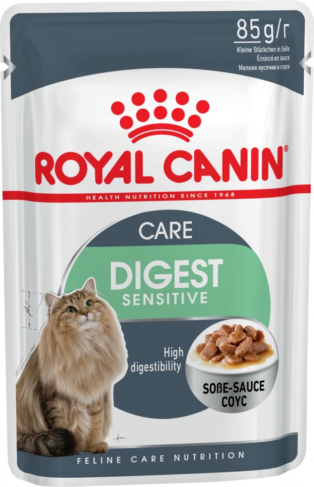 Влажный корм для кошек Royal Canin Digest sensitive кусочки в соусе &quot;Отличное пищеварение&quot; 85 г