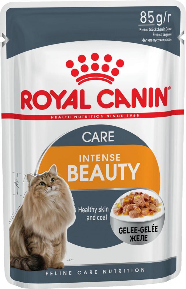 Влажный корм для кошек Royal Canin кусочки в желе : идеальная кожа и шерсть 85 г