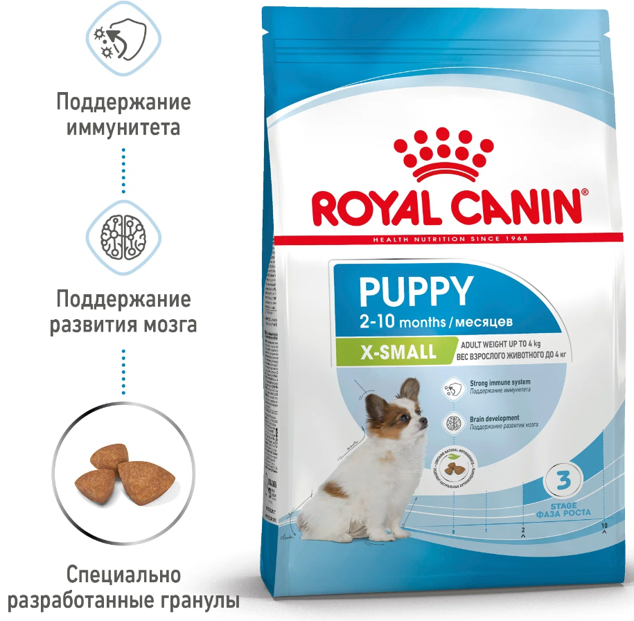 Корм Royal Canin X-Small Junior для щенков карликовых пород