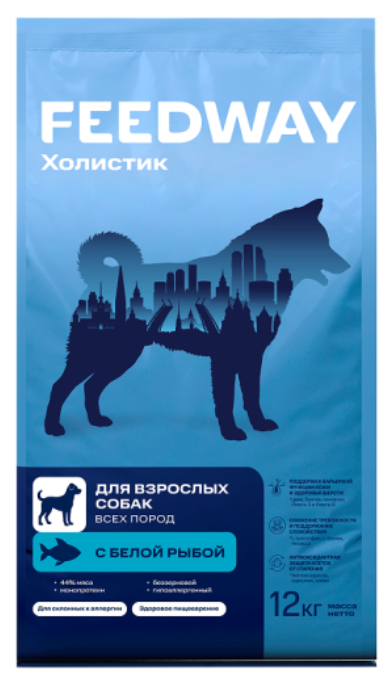Корм Feedway Белая рыба монопротеиновый полнорационный для собак всех пород