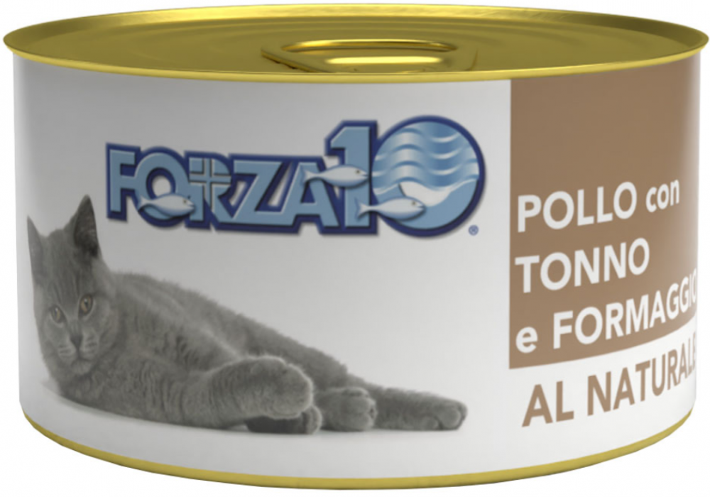 Корм Forza10 Maintenance Natural Chicken, Tuna &amp; Cheese для кошек, с курицей, тунцом и сыром, 75 г