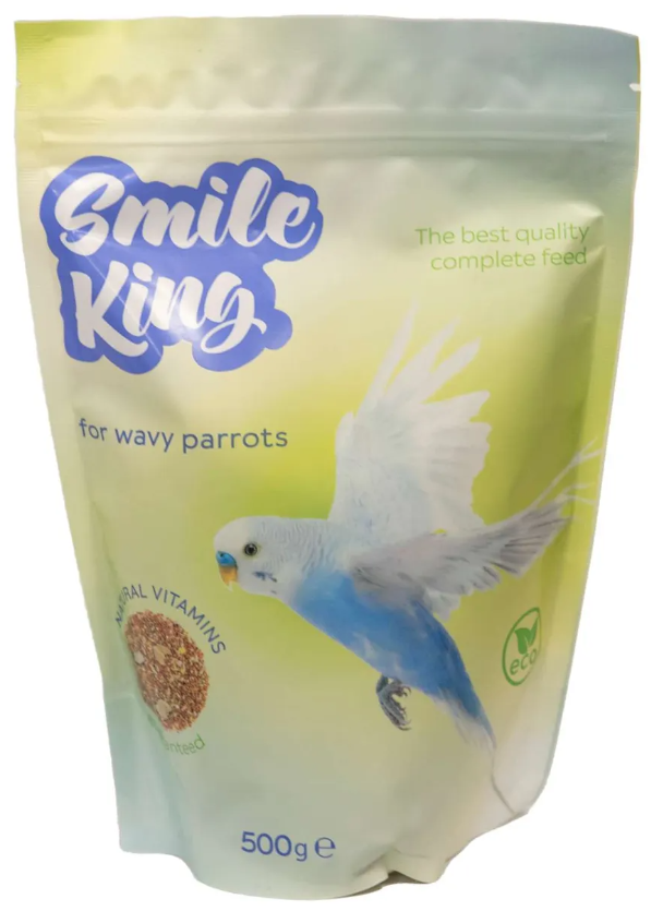 Корм Smile King для волнистых попугаев 500г полнорационный