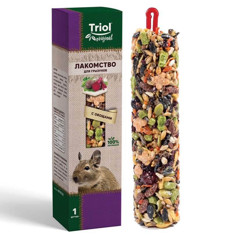 Лакомство Триол для грызунов с овощами, 110г, Original