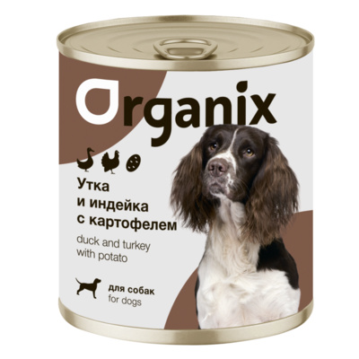 Корм Organix (консерв.) для собак, утка, индейка, картофель 750 г