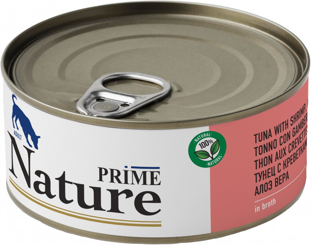 Корм Prime Nature (в бульоне) для собак, тунец с креветками и алоэ, 150 г