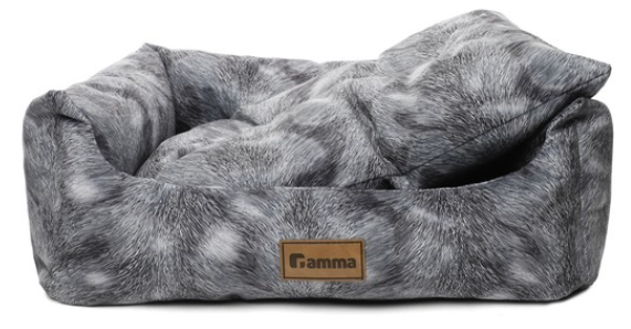 Лежанка для животных прямоугольная &laquo;Дымка&raquo; M, серая, 520*450*170мм