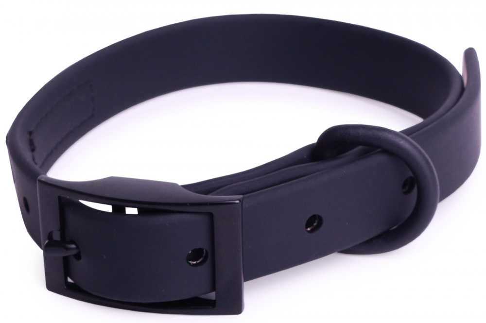 Ошейник из биотана LionPets с металлической пряжкой LPO-00520-1 (Чёрный) (Размер XL обхват шеи 40-65 см, ширина 2,5 см)