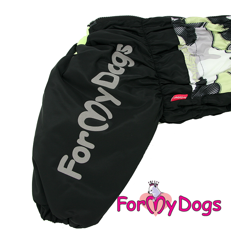 ForMyDogs Комбинезон ТЕПЛЫЙ черно-желтый камуфляж для мальчиков B2 45*75см