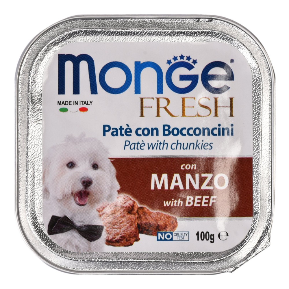 Влажный корм Monge Dog Fresh консервы для собак говядина 100 г