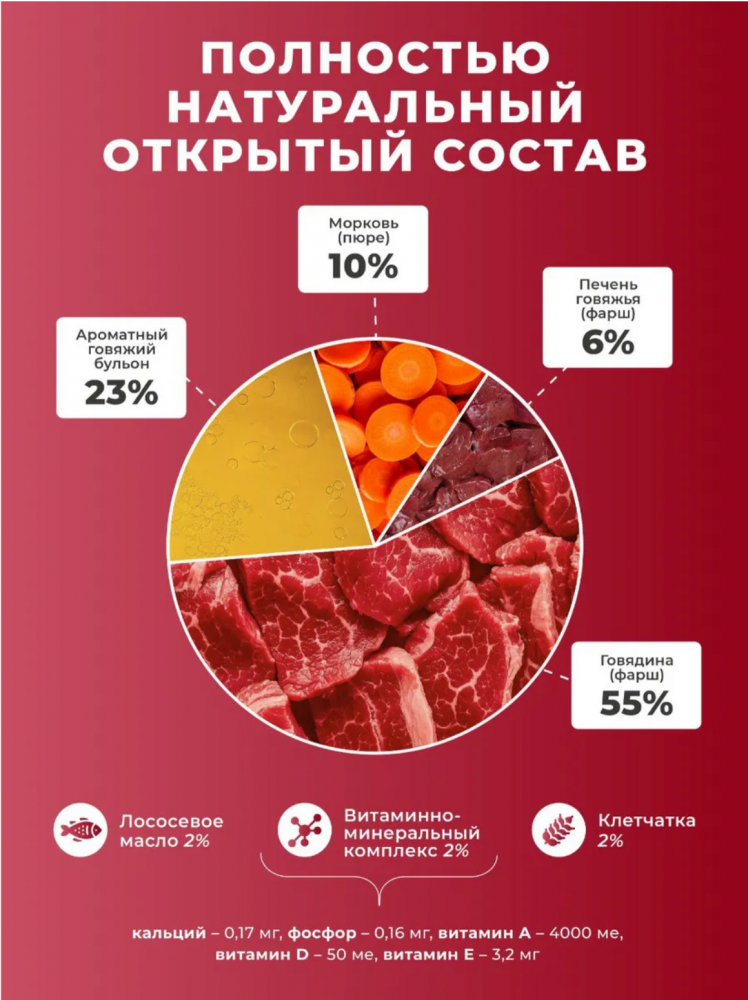 Корм Готовая Миска Говядина полнорационный для собак 300 г