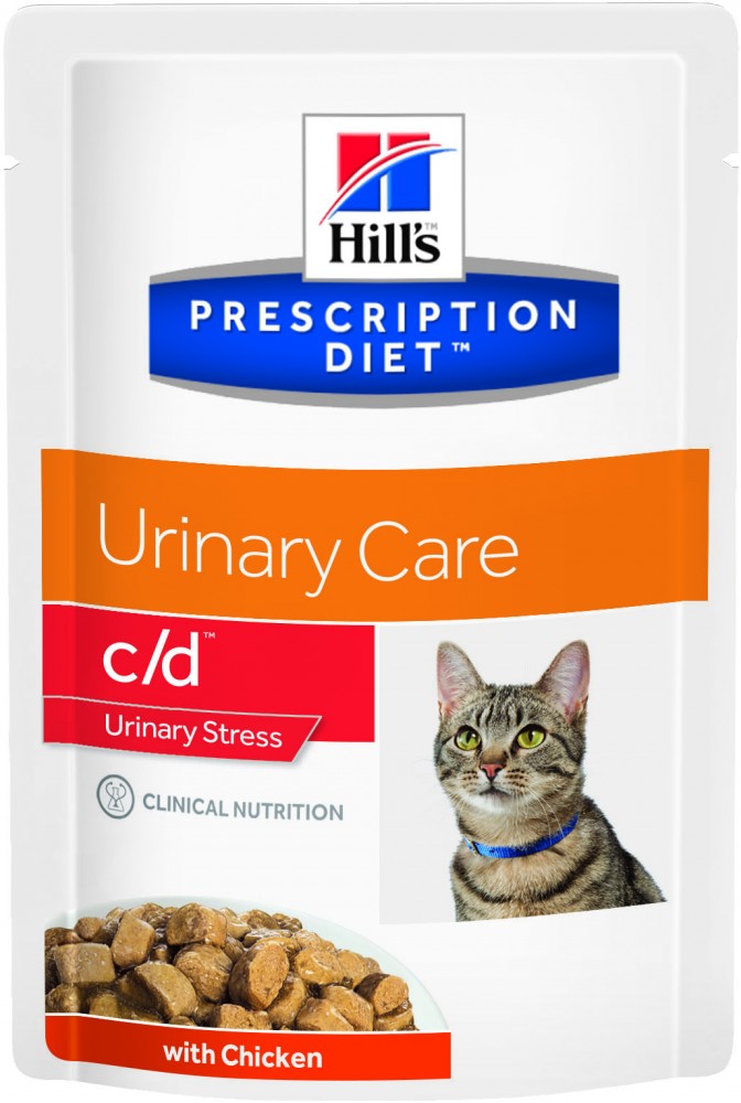 Корм Hill&#039;s Prescription Diet c/d Urinary Stress пауч для кошек для мочевыводящих путей и при стрессе одновременно с курицей 85 г