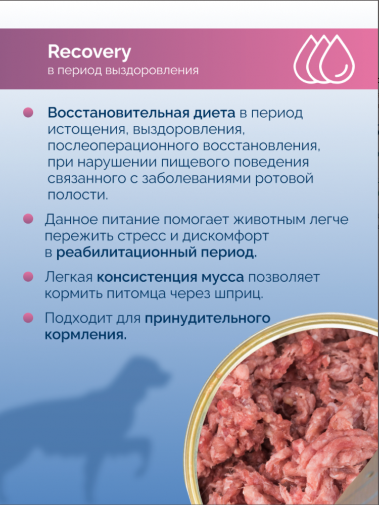Консервы для собак Lucky bits Recovery в период анорексии, выздоровления, 340 г