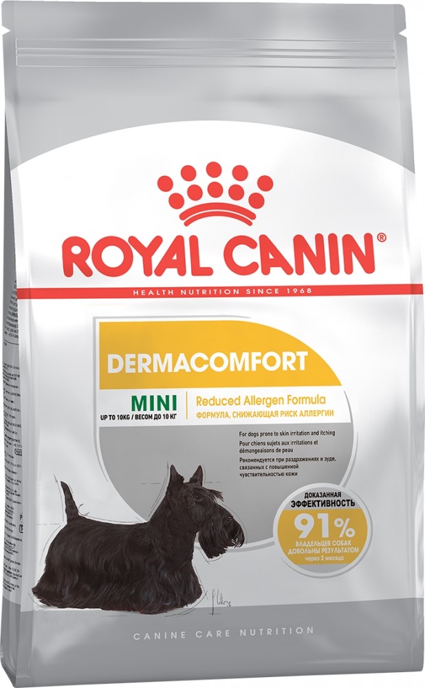 Корм Royal Canin Dermacomfort для малых пород с чувствительной кожей