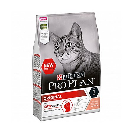 Корм для кошек Purina Pro Plan Optisenses Original Adult для поддержания органов чувств с лососем и рисом 400 г